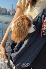 Dumpling | Dog Sling Carrier Bag Quilted Fabric Adjustable for Small Dogs