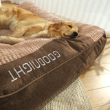 Velpaw | Dog Bed Orthopedic Memory Foam with Raised Headrest, XL to 3XL