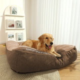 Velpaw | Dog Bed Orthopedic Memory Foam with Raised Headrest, XL to 3XL