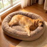 Pebblepaw | Dog Bed Faux Fur Orthopedic Memory Foam with Bolsters, Large-XXL