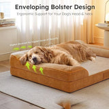 Nestven | Dog Bed Orthopedic Foam with Headrest Edition, 3 Colors
