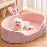 SnugNest | Small Dog and Cat Bed Bunny-Ear Style Machine Washable