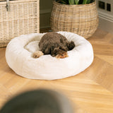 Crestpaw | Dog Donut Bed Faux Fur Removable Washable Cover Non-Slip