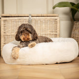Crestpaw | Dog Donut Bed Faux Fur Removable Washable Cover Non-Slip