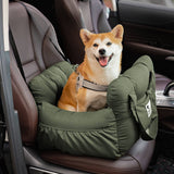 Nestbury | Dog Car Seat Bed Cotton with Adjustable Safety Harness, 8 Colors