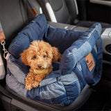 Nestbury | Dog Car Seat Bed Cotton with Adjustable Safety Harness, 8 Colors