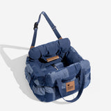 Nestbury | Dog Car Seat Bed Cotton with Adjustable Safety Harness, 8 Colors
