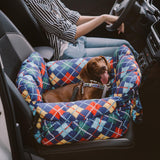 Nestbury | Dog Car Seat Bed Cotton with Adjustable Safety Harness, 8 Colors