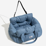 Nestbury | Dog Car Seat Bed Cotton with Adjustable Safety Harness, 8 Colors