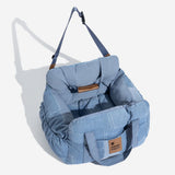 Nestbury | Dog Car Seat Bed Cotton with Adjustable Safety Harness, 8 Colors