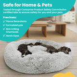Nestcroft | Dog Bed Soft Round Machine Washable, 60cm to 100cm, 2 Colors