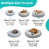Nestcroft | Dog Bed Soft Round Machine Washable, 60cm to 100cm, 2 Colors