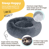 Nestcroft | Dog Bed Soft Round Machine Washable, 60cm to 100cm, 2 Colors