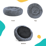 Nestcroft | Dog Bed Soft Round Machine Washable, 60cm to 100cm, 2 Colors