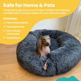 Nestcroft | Dog Bed Soft Round Machine Washable, 60cm to 100cm, 2 Colors