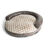 Snuggly | Round Dog Bed Orthopedic Memory Foam with Bolster Non-Slip