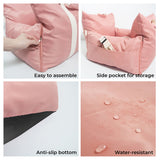 Grovix | Dog Car Seat Bed Waterproof with Safety Buckle Removable Cover