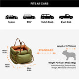 Nestlow | Dog Car Seat Booster Bed Faux Leather Waterproof, 3 Size Options