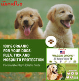 Hawkven | Dog Flea and Tick Spot-On Natural Ingredients Long-Lasting