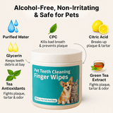 Fenrix | Dog Teeth Cleaning Wipes for Fresh Breath and Oral Care