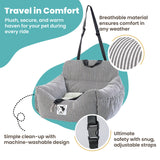 Pawlina | Dog Car Seat Breathable Machine Washable Adjustable Fit