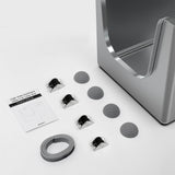 Pawtropolis | Cat and Rabbit Litter Box Stainless Steel High-Sided Curved Entry