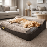 Velpaw | Dog Bed Orthopedic Memory Foam with Raised Headrest, XL to 3XL