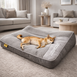 Velpaw | Dog Bed Orthopedic Memory Foam with Raised Headrest, XL to 3XL