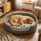 Nestvale | Round Dog Bed Cover Soft Sherpa Top Washable, S to XXL