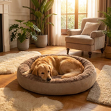 Pebblepaw | Dog Bed Faux Fur Orthopedic Memory Foam with Bolsters, Large-XXL